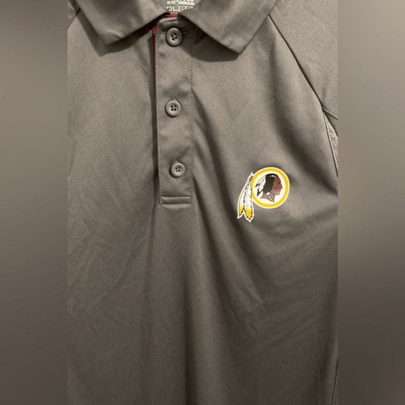 Washington Redskins Majestic Coolbase Polo Shirt Gray Sz Small - Picture 3 of 10